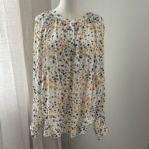 LOFT BLOUSE TOP XL cheetah leopard EUC+ get it!